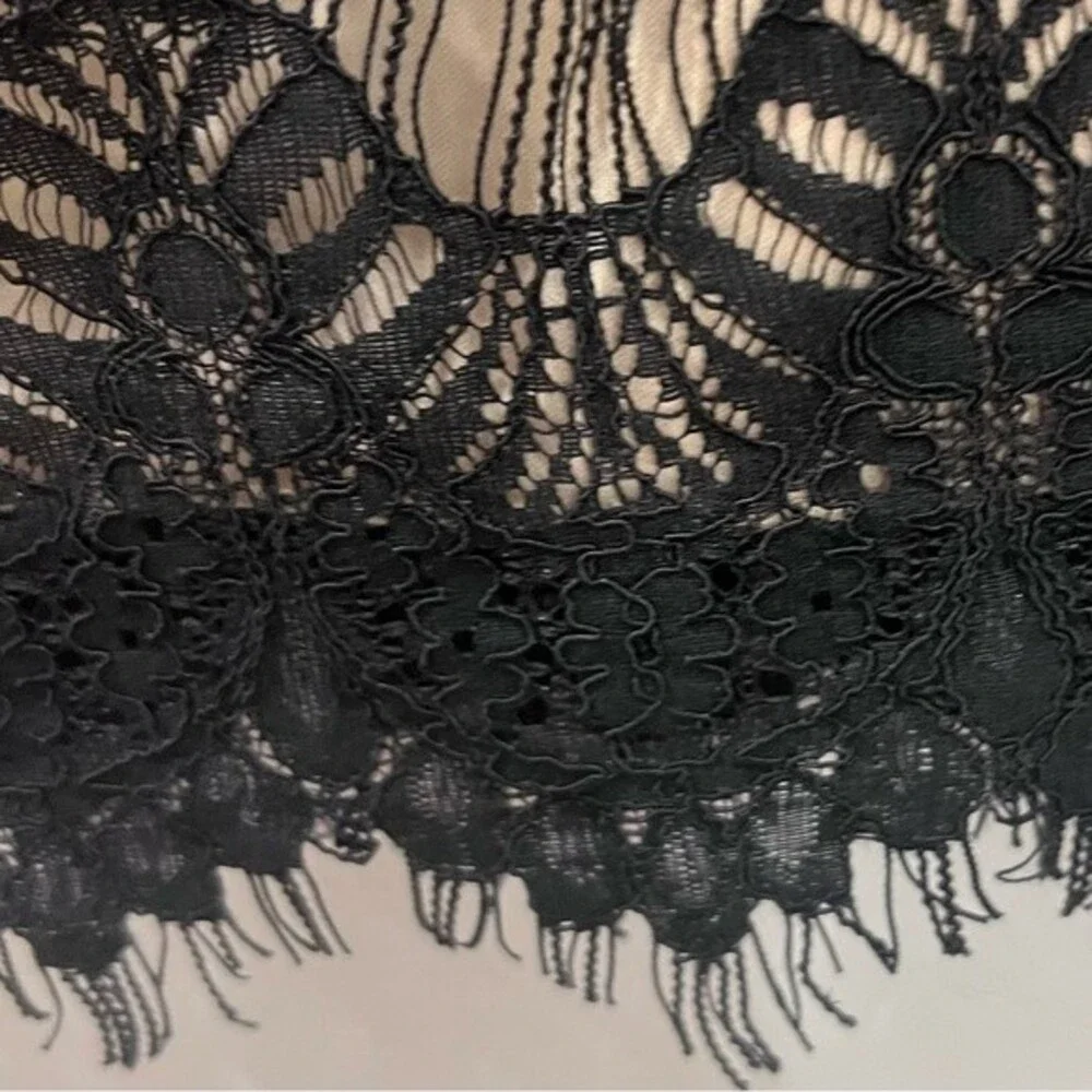 Black and nude lace shift dress size small